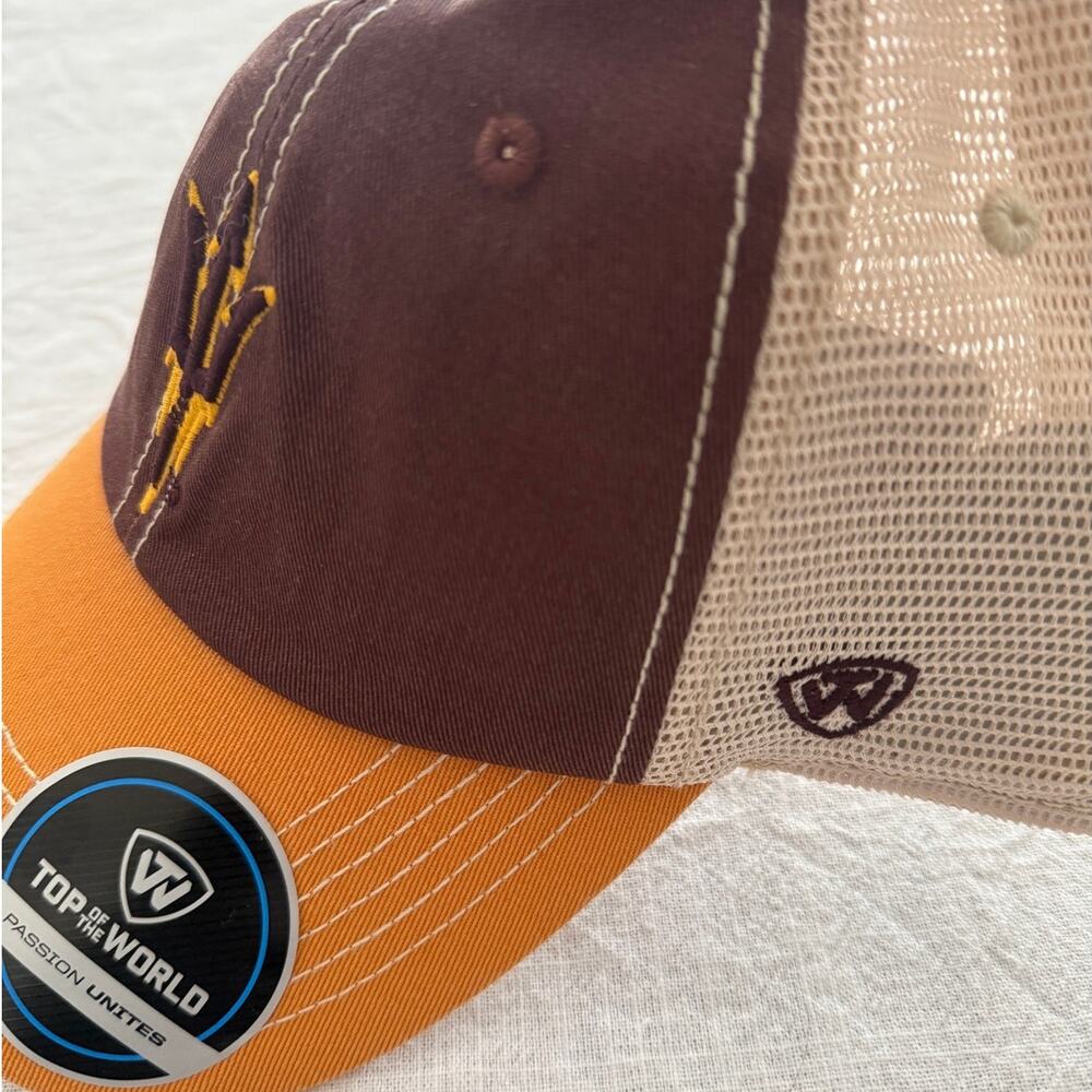 ASU NWT | Arizona State Sun Devils trucker hat pitchfork, adjustable snapback - Picture 4 of 4